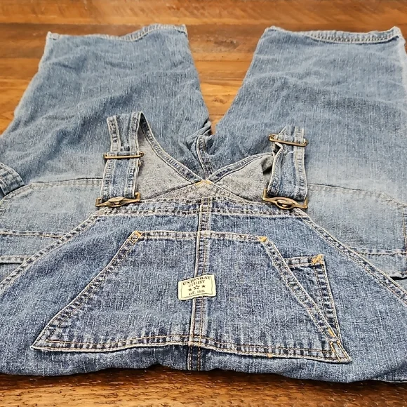 Vintage Union Bay Capri Denim Overalls - Picture 1 of 8